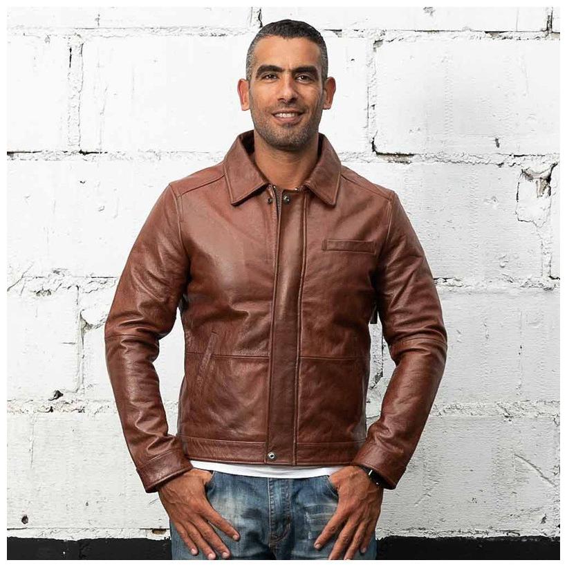 本革ジャケット バイクジャケット 牛革 ライダースジャケット オイル