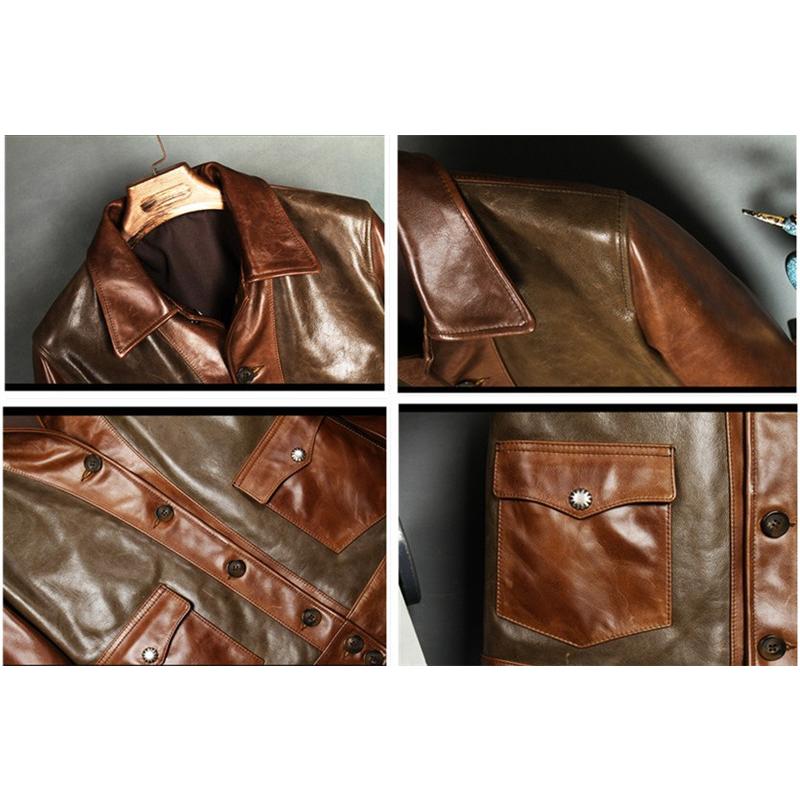 本革ジャケット 牛革ジャケット 牛革 革ジャケット 革ジャン 切り替え