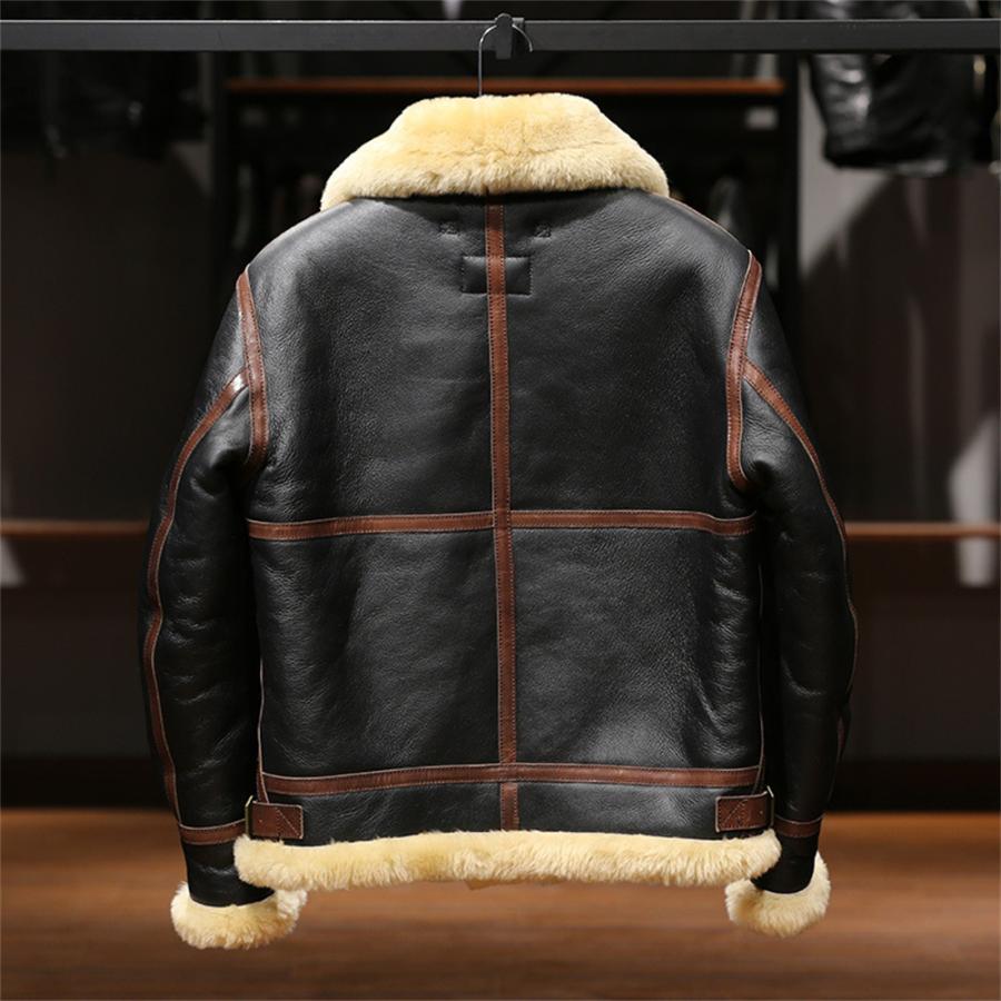 美品　type B-3 羊革　本革　ムートンフライトジャケットM ブラウン ☆ブラウンムートン B-3フライトジャケット☆S～4XL – quietman clothes