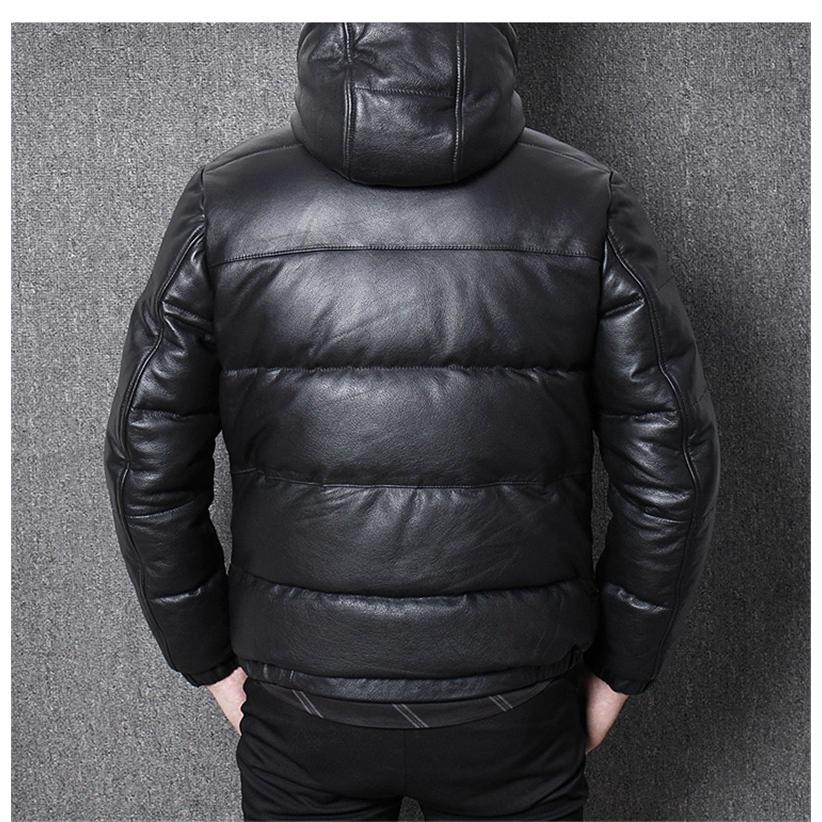 ダウンジャケット ダウン 本革ジャケット レザーダウン 牛革 フード付き レザージャケット 革ジャン メンズ 防寒 Yasr 谷村通販 通販 Yahoo ショッピング