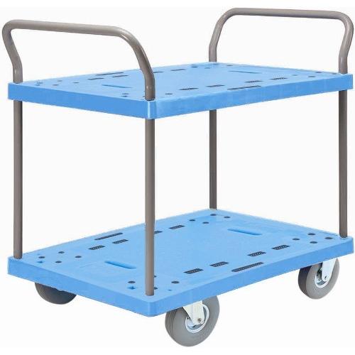 金沢車輌　ノーパンク樹脂台車　２段両ハンドル　NP-309SL「お届け先に法人名・店舗名・屋号が必須」