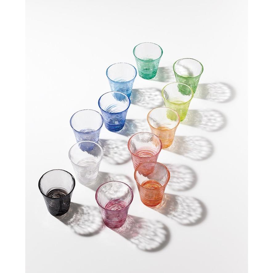 12色のグラス 翡翠：津軽びいどろ・北洋硝子・フリーカップ・コップ 