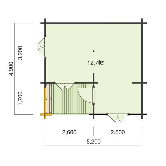 ログハウス ミニログハウス マンシッカ（ログ厚70mm） : ビック