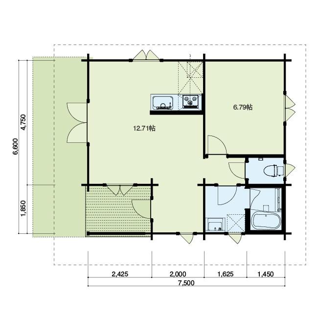 ログハウス ミニログハウス ハウッカ（ログ厚70mm） : ビックボックス