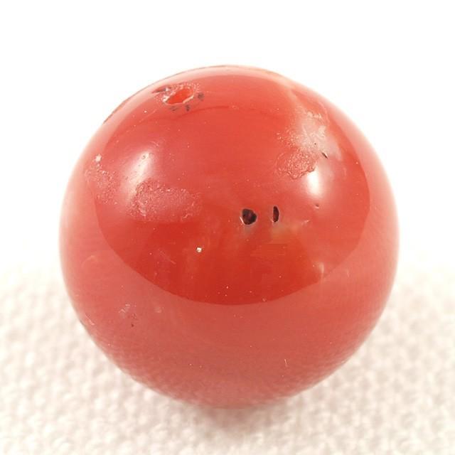 天然サンゴ ルース 1.8g 球形 朱色 珊瑚 さんご コーラル coral 天然サンゴ ルース 1.8g 球形 朱色 珊瑚 さんご コーラル coral