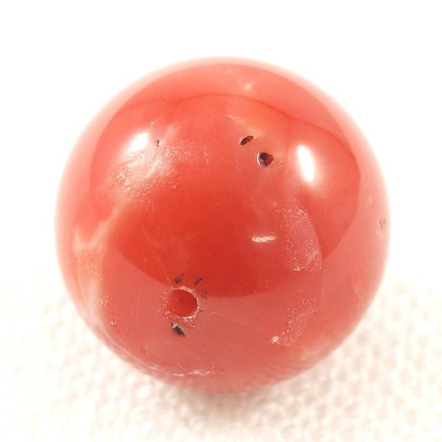 天然サンゴ ルース 1.8g 球形 朱色 珊瑚 さんご コーラル coral 天然サンゴ ルース 1.8g 球形 朱色 珊瑚 さんご コーラル coral