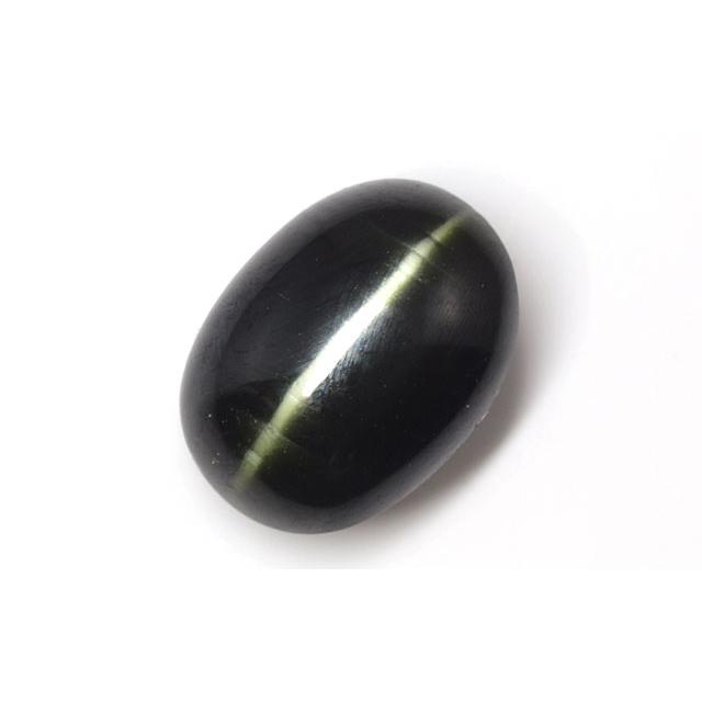 グリーン ダイオプサイド キャッツ アイ ルース 3.843ct 日本宝石科学