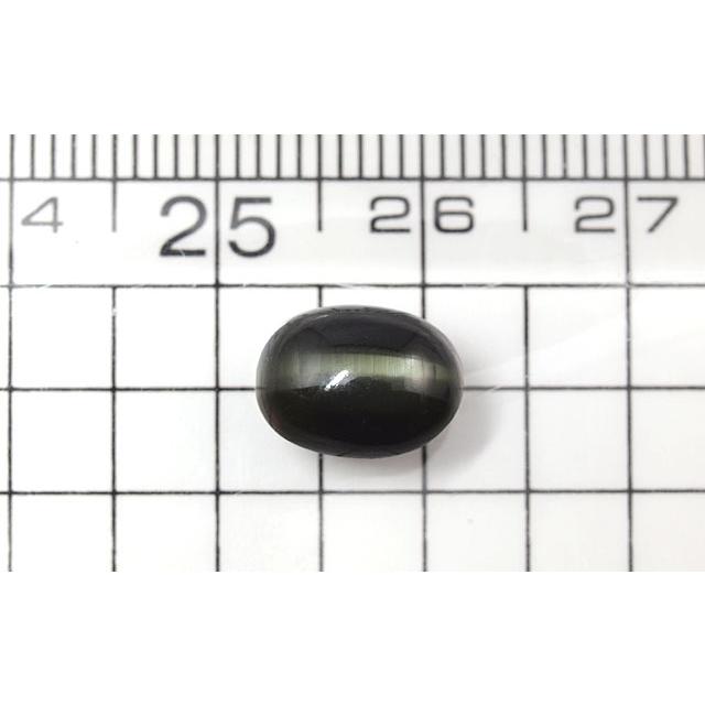 グリーン ダイオプサイド キャッツ アイ ルース 3.843ct 日本宝石科学