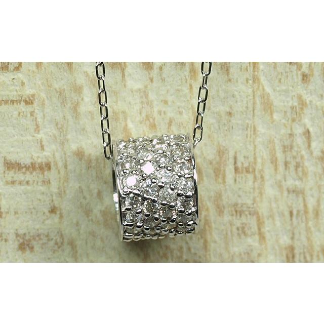 【新品未開封】 ダイヤモンドペンダントネックレス 18金ホワイトゴールド 【NAN9908154540】(35950円)