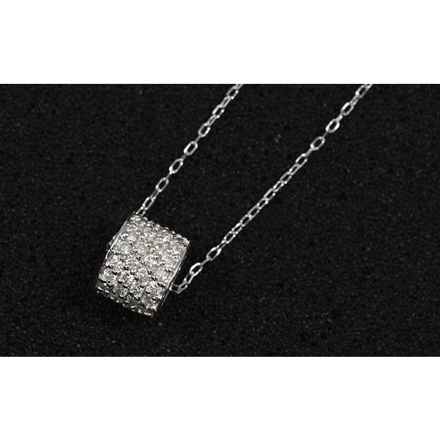 【新品未開封】 ダイヤモンドペンダントネックレス 18金ホワイトゴールド 【NAN9908154540】(35950円)