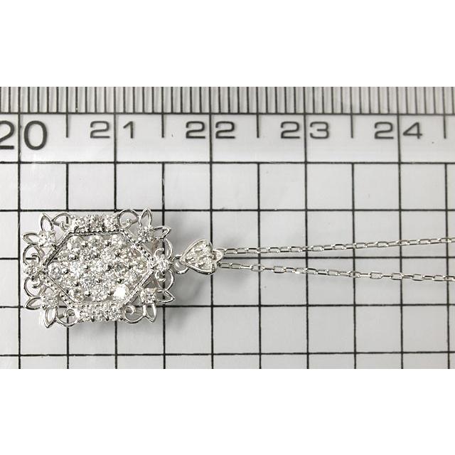 【美品】 ダイヤモンドペンダントネックレス 18金ホワイトゴールド 【LW1254793106】(45528円)