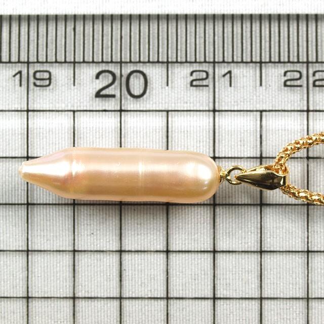 犬の歯型の真珠 犬の歯形の真珠 ペンダントトップ K18YG 18金イエロー