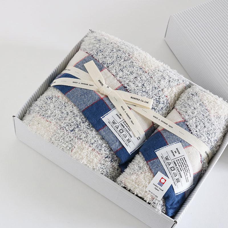 イマバリ　タオルギフト 今治タオル コンテックス ラインチェック ギフトセット Imabari Towel