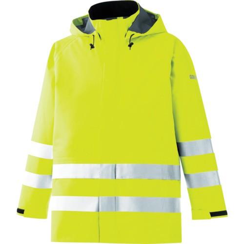 ミドリ安全　雨衣　レインベルデＮ　高視認仕様　Ｌ　（メーカー直送）　ＲＡＩＮＶＥＲＤＥ−Ｎ−ＵＥ−Ｙ−Ｌ　１着　上衣　蛍光イエロー