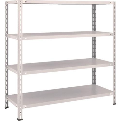 ＴＲＵＳＣＯ　軽量棚　中棚ボルトレス型　１２００×４５０×１２００　４段　ネオグレー　Ｌ４４Ｘ−１４−ＮＧ　１台（直送）