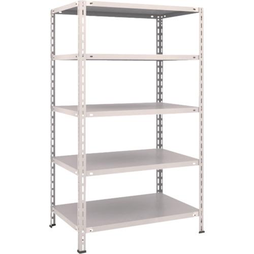 ＴＲＵＳＣＯ　軽量棚　中棚ボルトレス型　８７５×６００×１５００　５段　ネオグレー　Ｌ５３Ｗ−１５−ＮＧ　１台（直送）