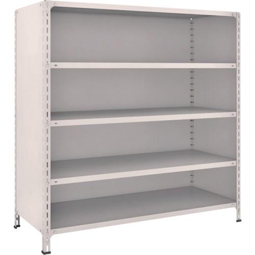 ＴＲＵＳＣＯ　軽量棚背板・側板付　Ｗ１５００×Ｄ６００×Ｈ１５００　５段　ネオグレー　５５Ｗ−２５−ＮＧ　１台（直送）【爆買】