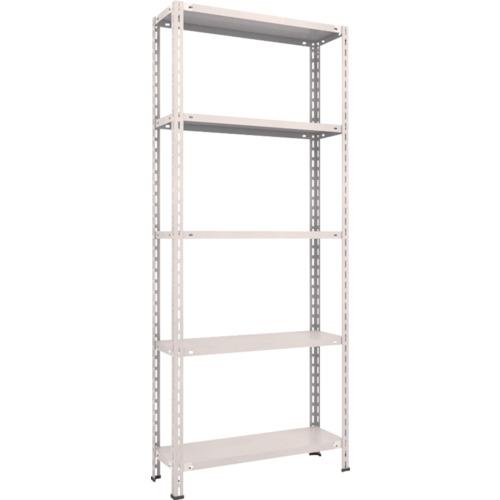 ＴＲＵＳＣＯ　軽量棚　中棚ボルトレス型　８７５×３００×２１００　５段　ネオグレー　Ｌ７３Ｖ−１５−ＮＧ　１台（直送）