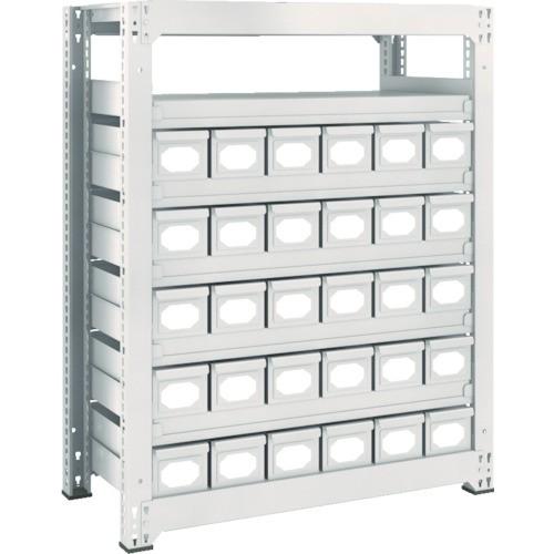 ＴＲＵＳＣＯ　Ｍ３型中量棚　Ｈ１８００　スチール引出付　小×３０　Ｍ３−６３５８−Ａ３０　１台　（メーカー直送品）