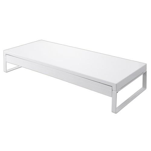 リヒトラブ　机上台　引き出し付き　Ｗ５９０×Ｄ２５０×Ｈ１００ｍｍ　白　Ａ−７３３８−０　１台 の商品画像