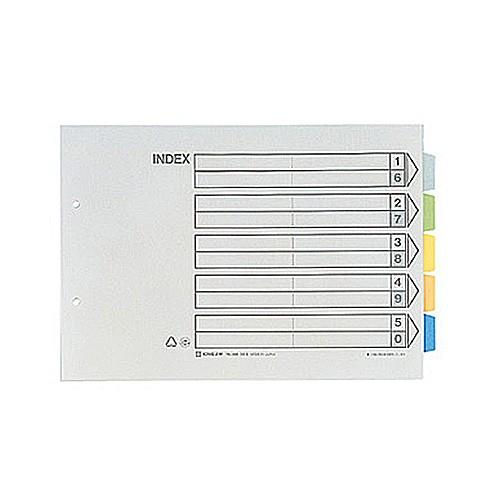 KING JIM（キングジム） カラーインデックス A4ヨコ 2穴 5色5山＋