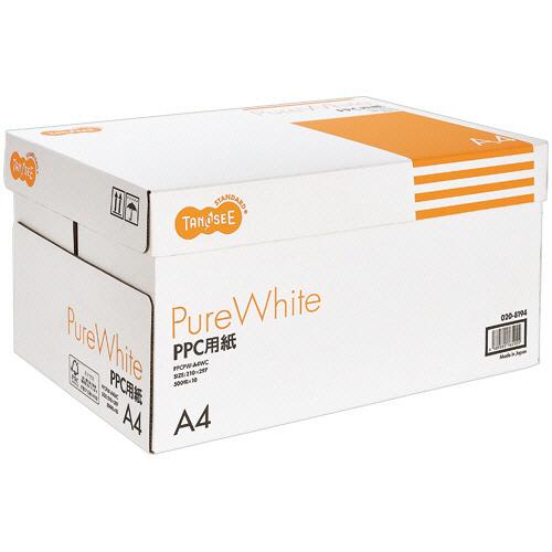 TANOSEE PPC用紙 Pure White A4 上フタ付箱 1箱（5000枚：500枚×10冊） :0208194:ぱーそなる