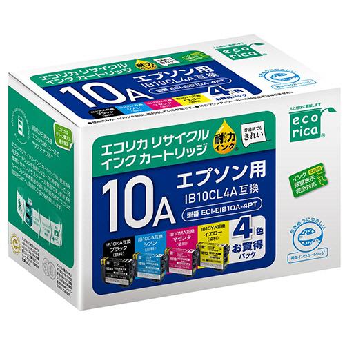 エコリカ リサイクルインクカートリッジ 4色パック ［エプソン