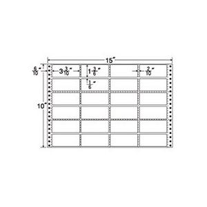 ナナフォーム　連続ラベル　Ｍタイプ　１５×１０インチ　２４面　８４×３８ｍｍ　横２縦５本ミシン入　Ｍ１５Ｊ　１箱（５００折）