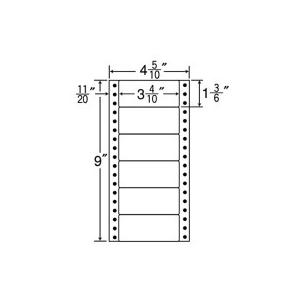 東洋印刷　ナナフォーム　連続ラベル　Ｍタイプ　４＿５／１０×９インチ　６面　ＭＭ４Ｑ　１箱（１０００折：５００折×２冊）　８６×３８ｍｍ