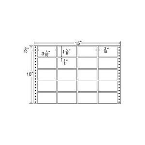 ナナフォーム　連続ラベル　Ｍタイプ　１５×１０インチ　２０面　８４×４７ｍｍ　Ｍ１５Ｅ　１箱（５００折）（お取寄せ品)