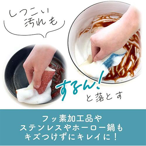 キクロン　ザララ　汚れをするんと落とすキッチンスポンジ　インディゴ　（お取寄せ品）｜tanomail｜05