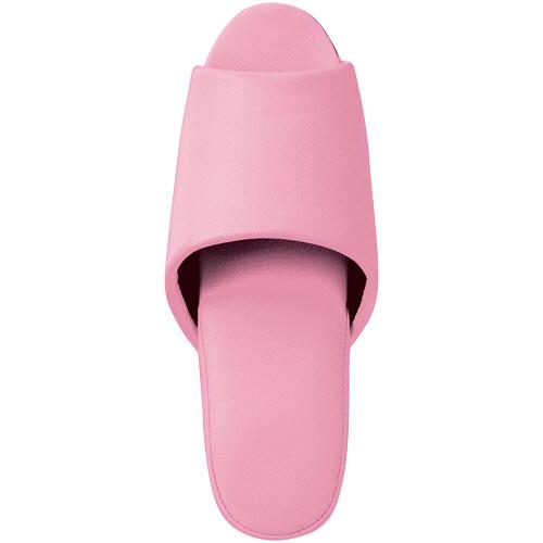 オーミケンシ 抗菌ビニールレザー調スリッパ（前開き） ピンク 1足