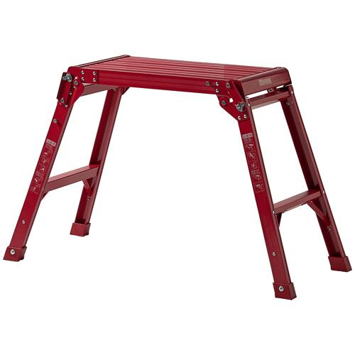 天馬 アルミ作業台 2段 レッド 1台 : ぱーそなるたのめーる - 通販