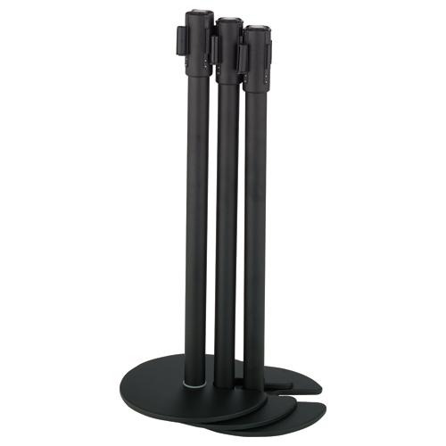 テラモト　ベルトパーテーションスタンドＤ　スチール　ベルト青　ＳＵ−６６０−５１０−３　１台（お取寄せ品)_1