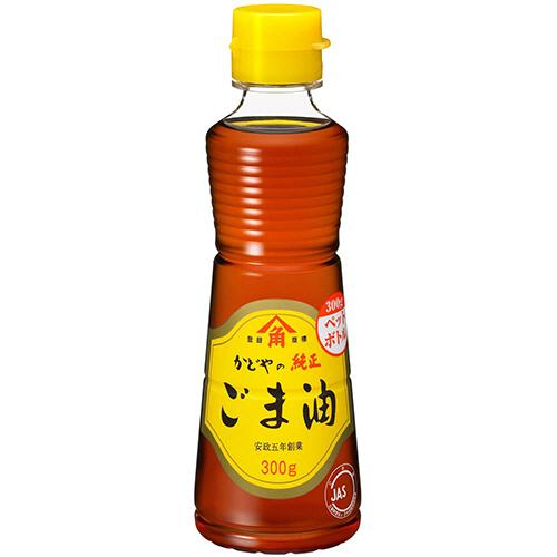 かどや製油 金印純正ごま油 300g ペットボトル 1本