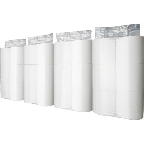 TANOSEE　トイレットペーパー　パック包装　シングル　芯なし　１３０ｍ　ホワイト　１ケース（２４ロール：６ロール×４パック）