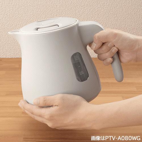 蒸気レス電気ケトル　＜ＱＵＩＣＫ＆ＳＡＦＥ＋＞　温度調節機能つき　１．２Ｌ　グレイッシュホワイト　ＰＴＶ−Ａ１２０ＷＧ　１台（お取寄せ品)の画像