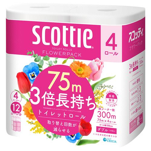 日本製紙クレシア トイレットペーパー ダブル 3倍長持ち スコッティ
