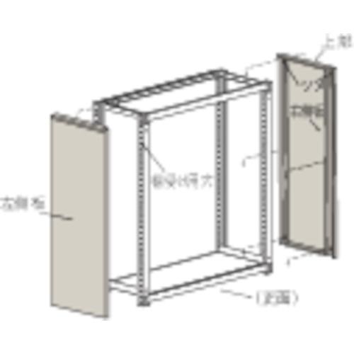 TRUSCO中山 - ＴＲＵＳＣＯ Ｍ３・Ｍ５型棚用はめ込み式側板 ７５０×Ｈ１８００ ネオ薄墨色 ＧＭＭ−６７−ＮＧ １組（２枚）（直送） オープンラック、物品棚-家具、インテリア-オフィス収納