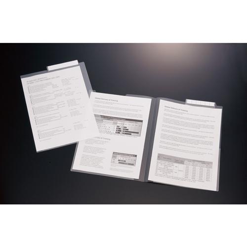 見出し付 インデックス付クリアーホルダー ファスナー付 100枚セット