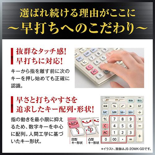 カシオ　本格実務電卓　時間計算　１２桁　デスクタイプ　ＤＳ−１２ＷＴ−Ｎ　１台｜tanomail｜05