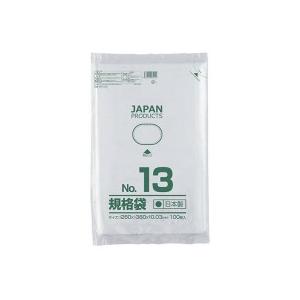 クラフトマン　規格袋　１３号　ヨコ２６０×タテ３８０×厚み０．０３ｍｍ　ＨＫＴ−Ｔ０１３　１パック（１００枚）｜tanomail