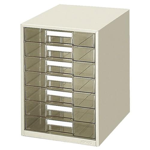コクヨ　レターケース　透明プラスチック引き出しタイプ　Ａ４タテ　７段　ライトグレー　ＬＣ−Ｇ７Ｍ　１台