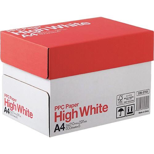 気質アップ 誕生日 お祝い PPC PAPER High White A4 箱 2500枚：500枚×5冊 monsport.tv monsport.tv