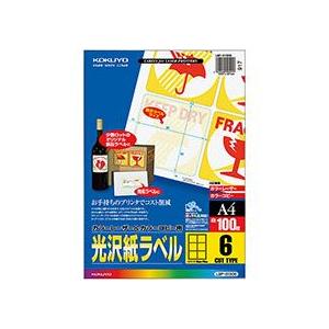 カラーレーザー＆カラーコピー用光沢紙ラベル　Ａ４　６面　９０×９０ｍｍ　ＬＢＰ−Ｇ１９０６　１冊（１００シート）（お取寄せ品)