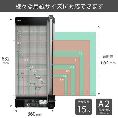 CARL カール事務器 ディスクカッター A2 15枚裁断 DC−250 1