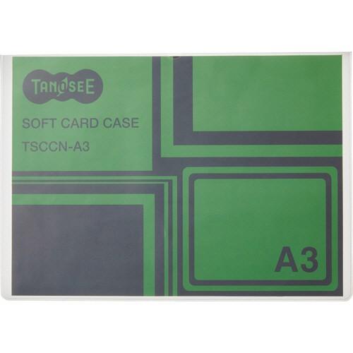 TANOSEE　ソフトカードケース　Ａ３　半透明（梨地クリア）　再生オレフィン製　１枚
