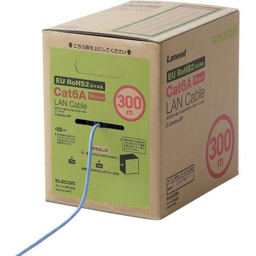 長尺ＬＡＮケーブル（Ｃａｔ６Ａ対応）　ブルー　３００ｍ　ＲｏＨＳ指令準拠（１０物質）　ＬＤ−ＧＰＡＬ／ＢＵ３００ＲＳ　１箱（お取寄せ品)の画像