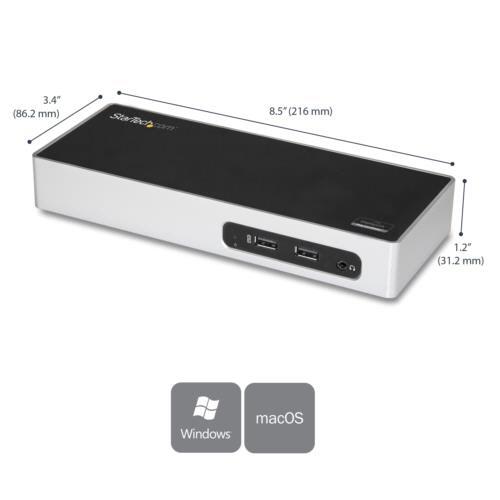 StarTech.com USB 3．0接続ドッキングステーション ブラック