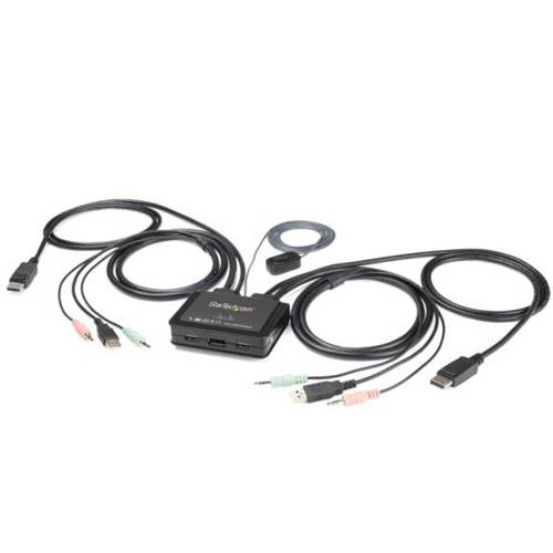 StarTech.com 2ポート ケーブル一体型 USB DisplayPort